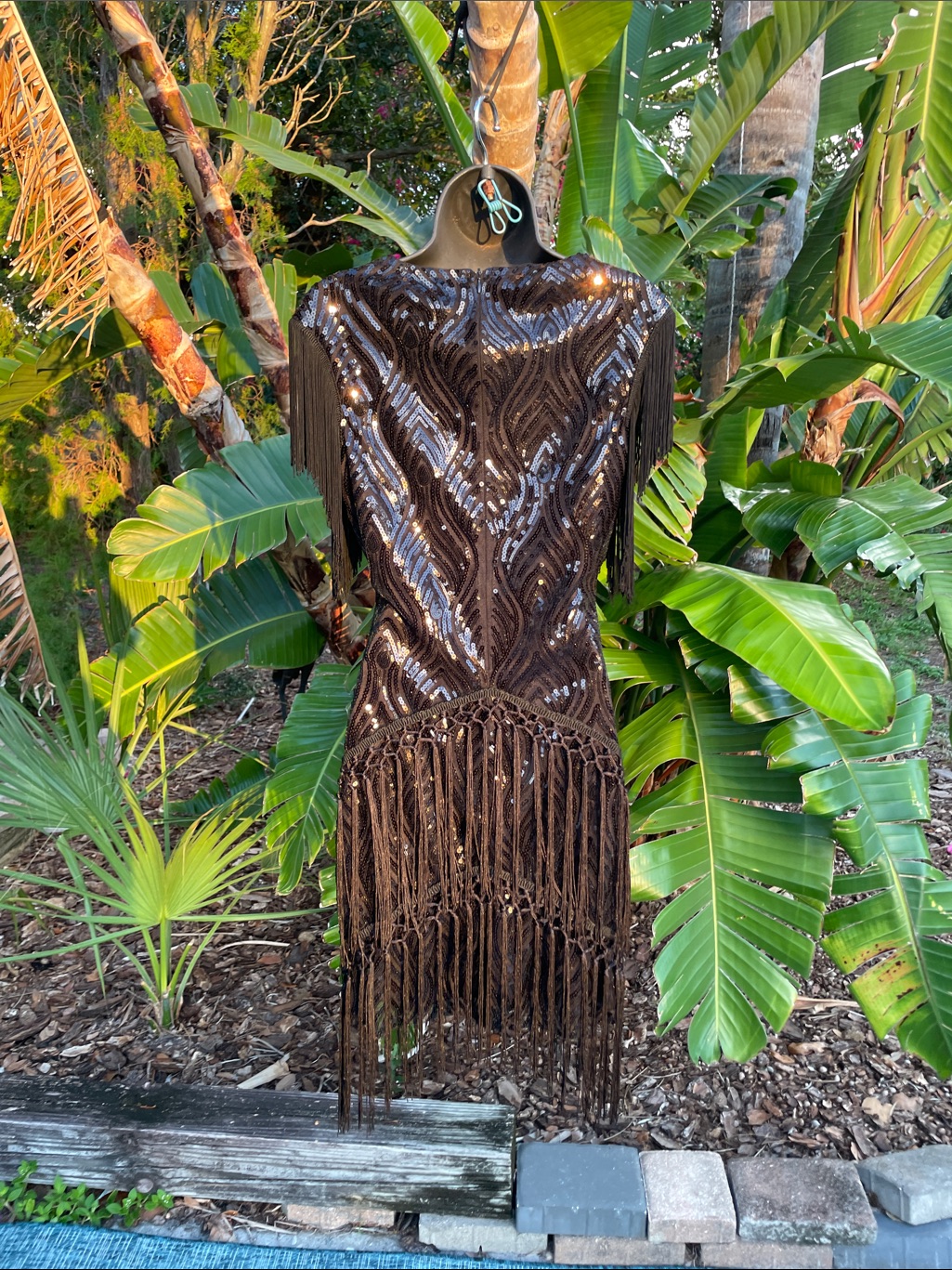 Sequin Drop Waste Fringe Flapper, Or Gatsby Dress — image 2 of 5